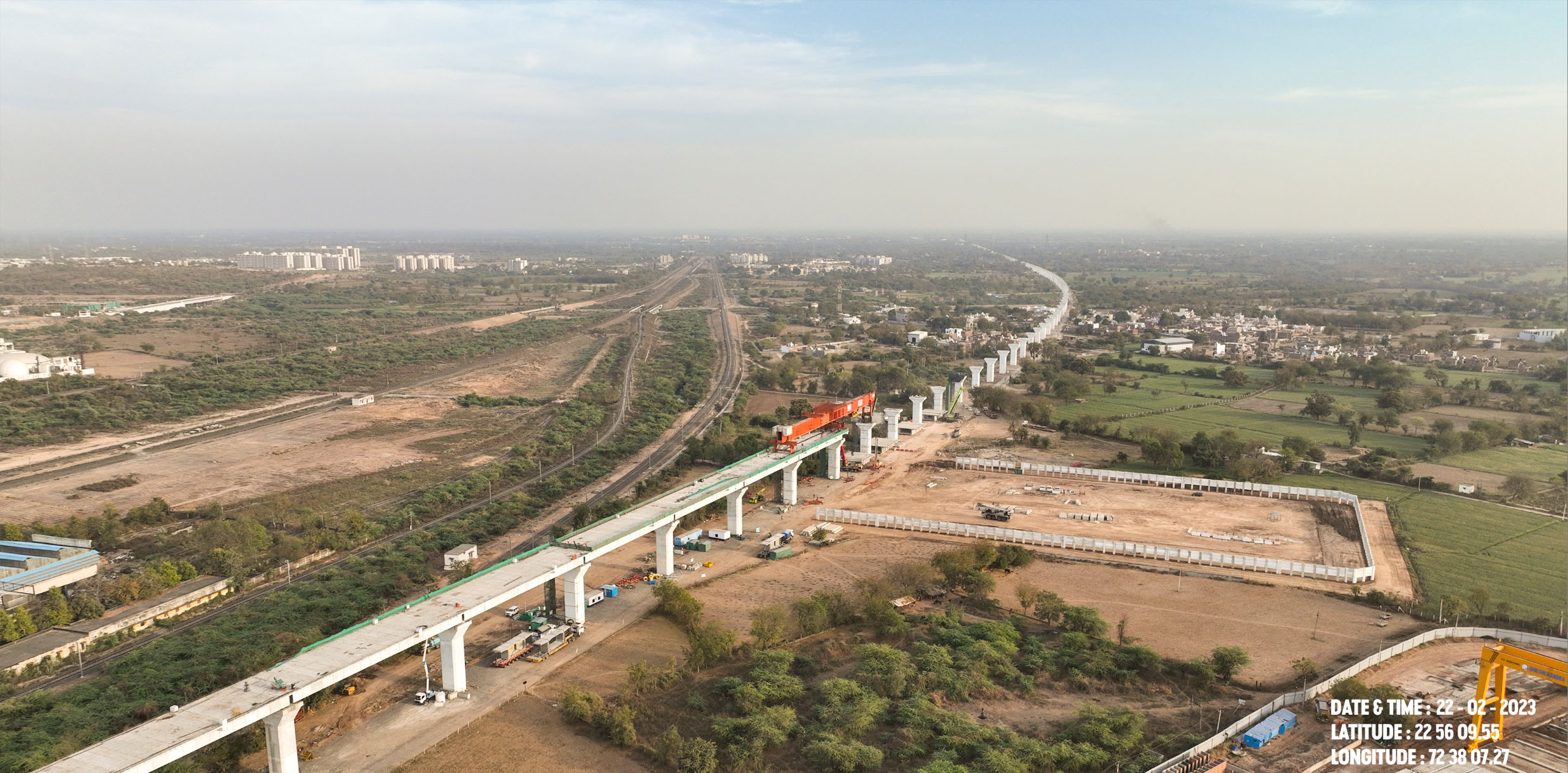 SBS પદ્ધતિ દ્વારા વાયડક્ટ બાંધકામ, અમદાવાદ, માર્ચ 2023